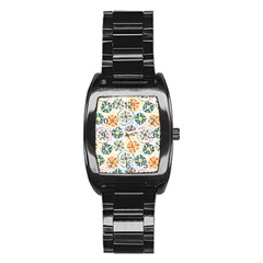 Flower Rainbow Fan Sunflower Circle Sexy Stainless Steel Barrel Watch