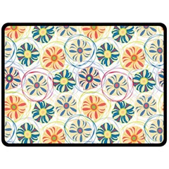 Flower Rainbow Fan Sunflower Circle Sexy Double Sided Fleece Blanket (large)  by Mariart