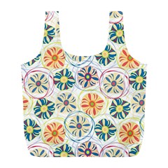 Flower Rainbow Fan Sunflower Circle Sexy Full Print Recycle Bags (l)  by Mariart