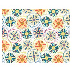 Flower Rainbow Fan Sunflower Circle Sexy Double Sided Flano Blanket (medium) 