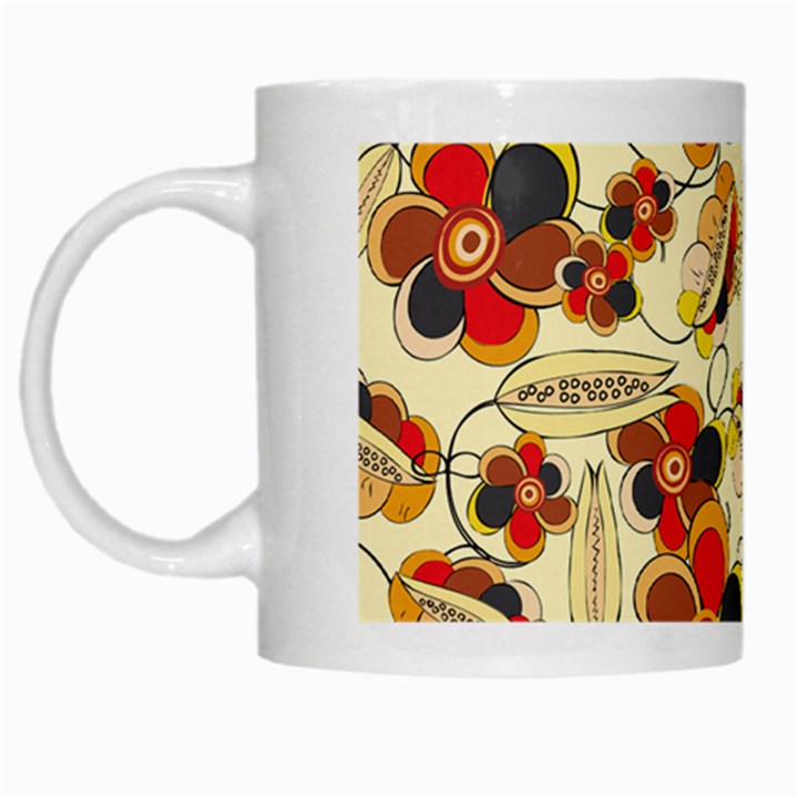 Flower Seed Rainbow Rose White Mugs