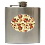 Flower Seed Rainbow Rose Hip Flask (6 oz) Front