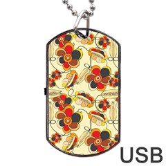 Flower Seed Rainbow Rose Dog Tag Usb Flash (two Sides)