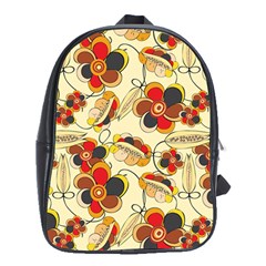 Flower Seed Rainbow Rose School Bag (xl) by Mariart