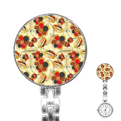 Flower Seed Rainbow Rose Stainless Steel Nurses Watch by Mariart