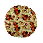 Flower Seed Rainbow Rose Standard 15  Premium Flano Round Cushions Front