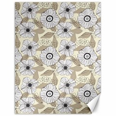 Flower Rose Sunflower Gray Star Canvas 12  X 16   by Mariart