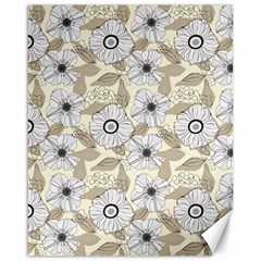 Flower Rose Sunflower Gray Star Canvas 16  X 20   by Mariart