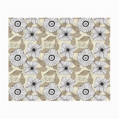 Flower Rose Sunflower Gray Star Small Glasses Cloth (2-side) by Mariart