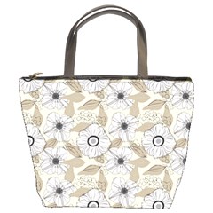 Flower Rose Sunflower Gray Star Bucket Bags by Mariart