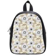 Flower Rose Sunflower Gray Star School Bag (small) by Mariart