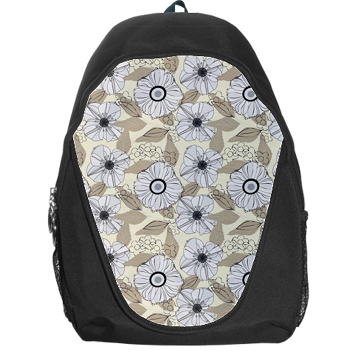 Flower Rose Sunflower Gray Star Backpack Bag