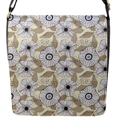 Flower Rose Sunflower Gray Star Flap Messenger Bag (s) by Mariart