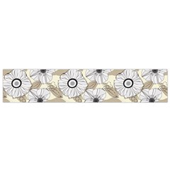 Flower Rose Sunflower Gray Star Flano Scarf (small)