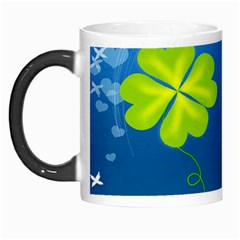 Flower Shamrock Green Blue Sexy Morph Mugs