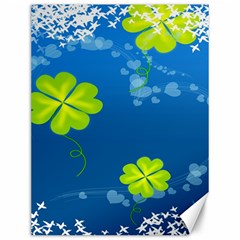 Flower Shamrock Green Blue Sexy Canvas 12  X 16   by Mariart