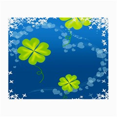 Flower Shamrock Green Blue Sexy Small Glasses Cloth (2-side)