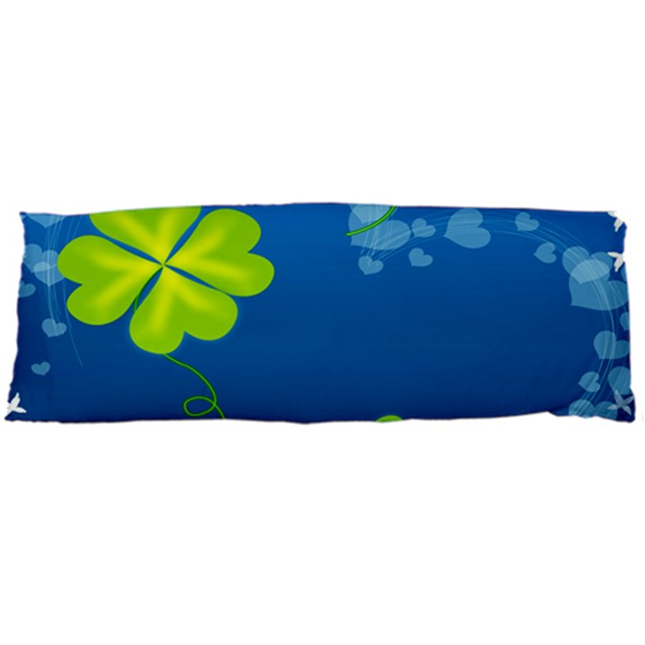 Flower Shamrock Green Blue Sexy Body Pillow Case Dakimakura (Two Sides)