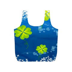 Flower Shamrock Green Blue Sexy Full Print Recycle Bags (s)  by Mariart