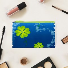 Flower Shamrock Green Blue Sexy Cosmetic Bag (xs)