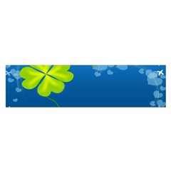 Flower Shamrock Green Blue Sexy Satin Scarf (oblong) by Mariart