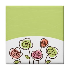 Flower Simple Green Rose Sunflower Sexy Tile Coasters by Mariart