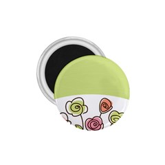 Flower Simple Green Rose Sunflower Sexy 1 75  Magnets by Mariart