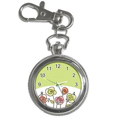 Flower Simple Green Rose Sunflower Sexy Key Chain Watches