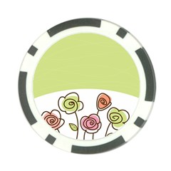 Flower Simple Green Rose Sunflower Sexy Poker Chip Card Guard