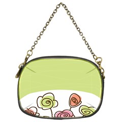 Flower Simple Green Rose Sunflower Sexy Chain Purses (one Side)  by Mariart