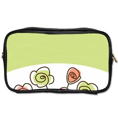 Flower Simple Green Rose Sunflower Sexy Toiletries Bags by Mariart