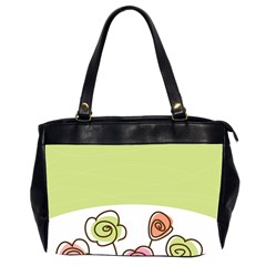 Flower Simple Green Rose Sunflower Sexy Office Handbags (2 Sides)  by Mariart