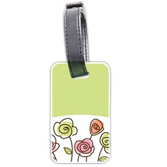 Flower Simple Green Rose Sunflower Sexy Luggage Tags (two Sides) by Mariart