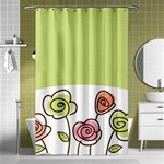 Flower Simple Green Rose Sunflower Sexy Shower Curtain 48  x 72  (Small)  Curtain(48  X 72 ) - 42.18 x64.8  Curtain(48  X 72 )