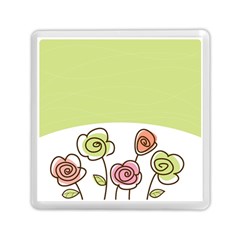 Flower Simple Green Rose Sunflower Sexy Memory Card Reader (square) 