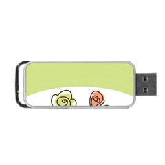 Flower Simple Green Rose Sunflower Sexy Portable Usb Flash (two Sides) by Mariart