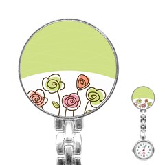 Flower Simple Green Rose Sunflower Sexy Stainless Steel Nurses Watch