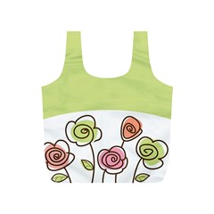 Flower Simple Green Rose Sunflower Sexy Full Print Recycle Bags (s) 