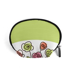 Flower Simple Green Rose Sunflower Sexy Accessory Pouches (small)  by Mariart