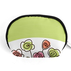 Flower Simple Green Rose Sunflower Sexy Accessory Pouches (medium)  by Mariart