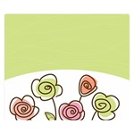 Flower Simple Green Rose Sunflower Sexy Double Sided Flano Blanket (Small)  50 x40  Blanket Front