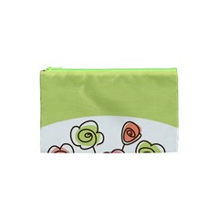 Flower Simple Green Rose Sunflower Sexy Cosmetic Bag (xs) by Mariart