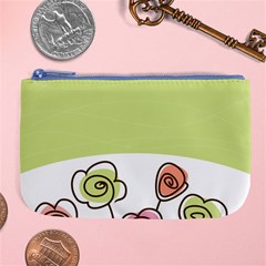 Flower Simple Green Rose Sunflower Sexy Large Coin Purse by Mariart