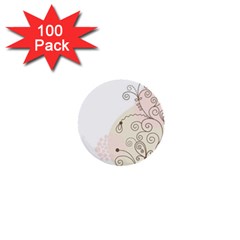 Flower Simple Pink 1  Mini Buttons (100 pack) 