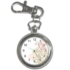 Flower Simple Pink Key Chain Watches