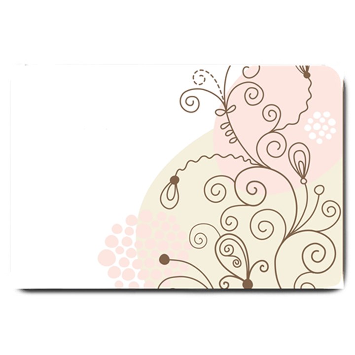 Flower Simple Pink Large Doormat 