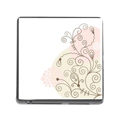 Flower Simple Pink Memory Card Reader (Square)