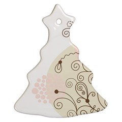 Flower Simple Pink Christmas Tree Ornament (Two Sides)