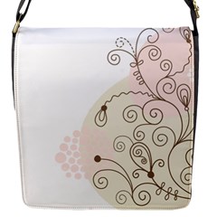 Flower Simple Pink Flap Messenger Bag (S)