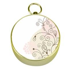 Flower Simple Pink Gold Compasses